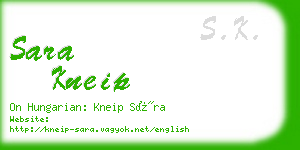 sara kneip business card